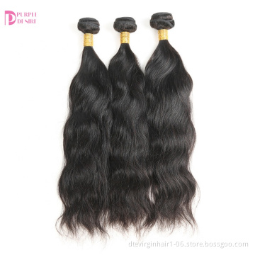 Wholesale Human Peruvian Natural Straight Hair Weaving  Bundles with Closure